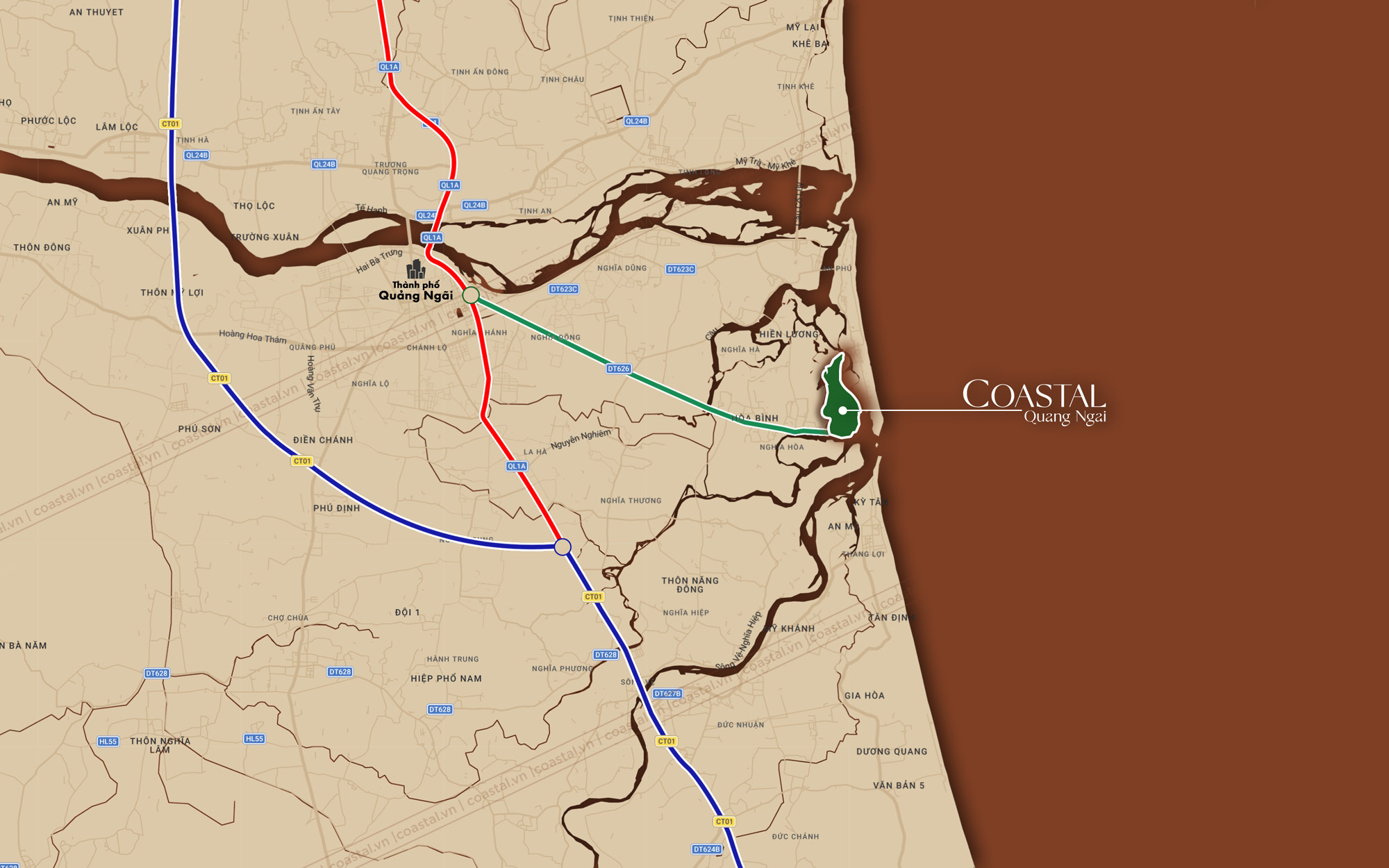 Vị trí Coastal Quảng Ngãi